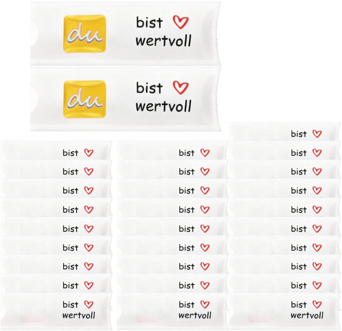 Dailygoods- Chocoladedoosjes 30 stuks - Geschenkdoos - Vilt - Afscheidscadeau - Verjaardag - Bruiloft - 25 x 21 x 2 cm