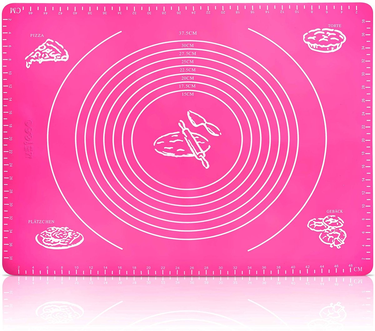 Dailygoods- Bakmat XXL 50 x 40 cm - Siliconen - Antislip - Temperatuurbestendig - Herbruikbaar - Eenvoudig te reinigen - Deegmat
