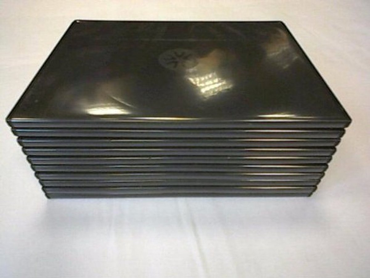 Dailygoods- DVD Hoes - Dubbele DVD Hoes - 7mm - Zwart - 10 Stuks - Schokbestendig - Dvd Case