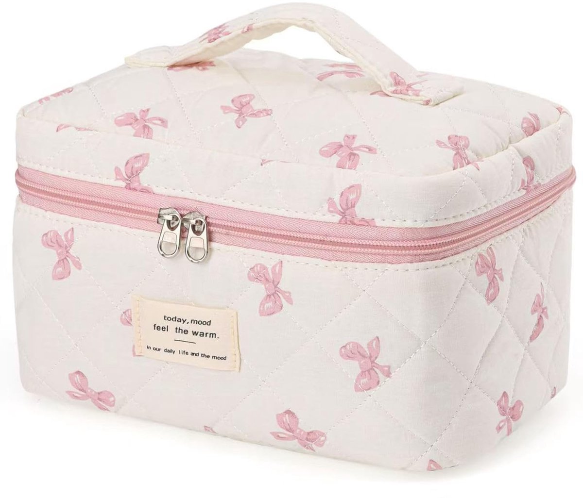 Dailygoods- Make-up Tas Groot - Reis Make-up Tas - Toilettas voor Vrouwen - Organizer voor Cosmetica - Gaasvakontwerp - 25 cm x 16 cm x 16 cm