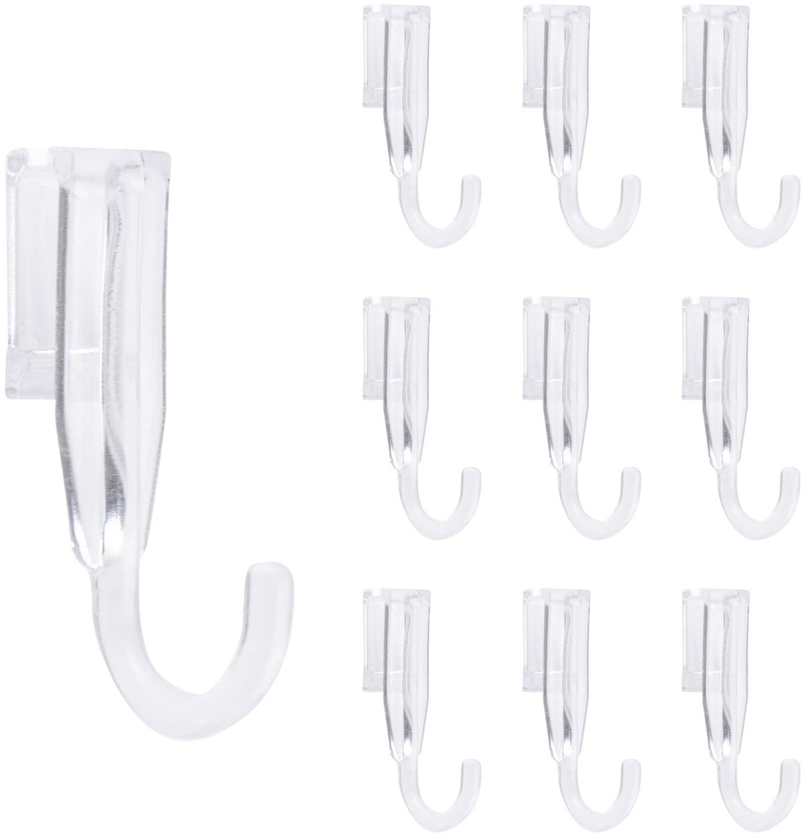 Dailygoods- Plastic Haken 10 Stuks - Douche Haakjes - Badkamer Opslag - Kunststof Haak - Loofah Spons Haak - Ruimte Organisatie - Douchehaak
