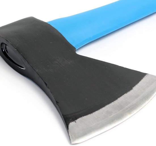 Splijtbijl 1000g - Houthakker bijl - Hout kloven - Carbon staal blad - 45 cm steel - Blauw zwart — afbeelding 4