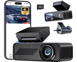 Pelsee P1 Duo 4K Dashcam Auto Vorne Hinten 4K/2.5K GPS Wi-Fi,64GB SD Card,1.5''IPS Display Dual Dash Cam,Park¨¹berwachung, Super Nachtsicht, WDR, 170¡ã Weitwinkel, G-Sensor/APP, Max 256GB
