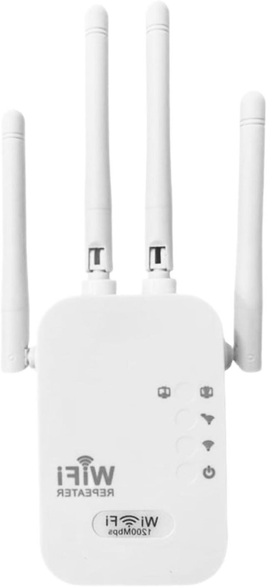 WiFi Versterker - Internetbooster - Bereik Vergroten - Vier Hoge Antennes - 300 Mbps - Veelkleurig