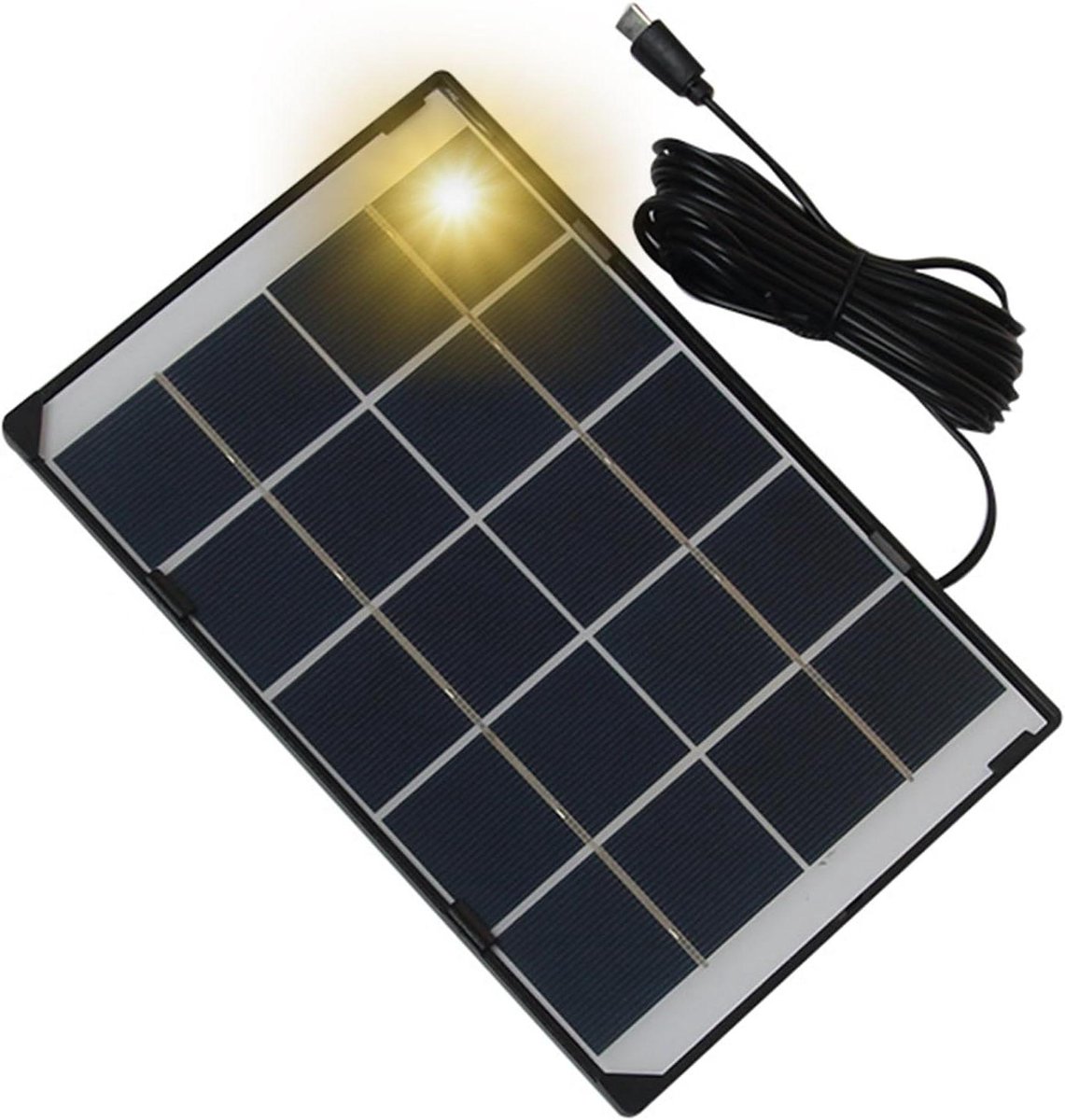 Zonnepaneel - Draagbare Charger - Buiten Opladen - Verstelbare Houder - 30W 5V - Zwart