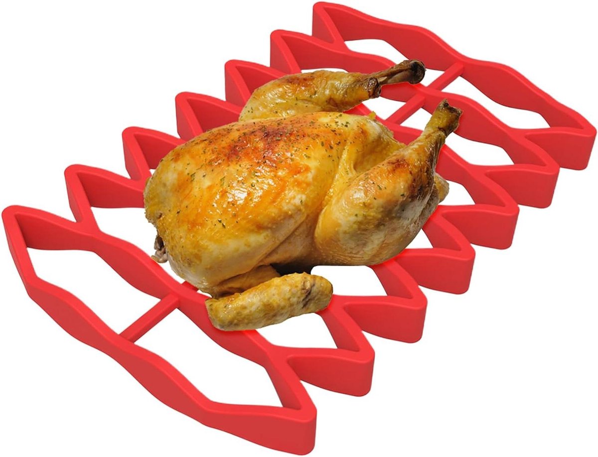 Ovenrooster Bakaccessoire Gelijkmatig Koken Hittebestendig Siliconen 23 x 15.6 cm Rood