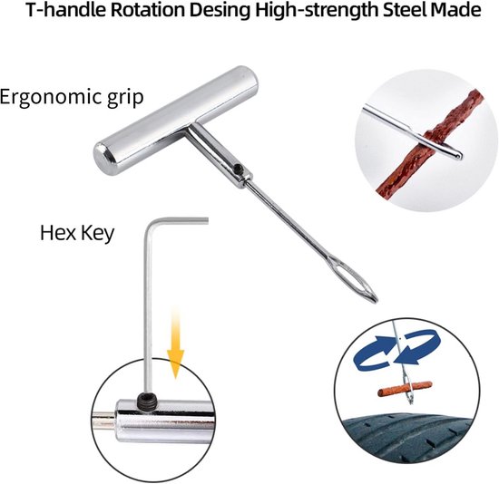 Reparatieset Banden - Platte Banden - Onderweg Repareren - 58 Delig - 730 Gram - Blauw — afbeelding 3