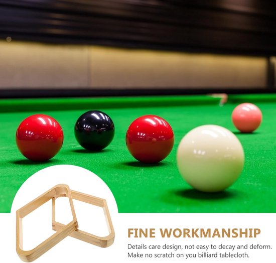 Biljartballenrek - Diamantrek Pool - Speelkamer Organiseren - Massief Hardhout - 30 x 21 x 3 cm - Houtkleur — afbeelding 5