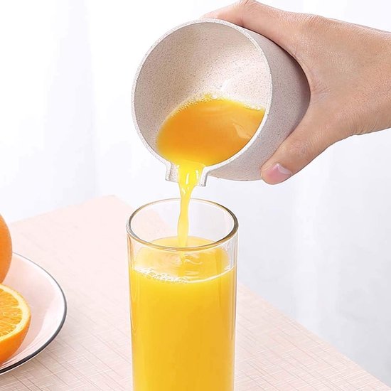 Handpers Vruchtenpers - Citruspers - Sap Extraheren - Efficiënt Spiraalontwerp - Met Zeef - Wheat — afbeelding 4