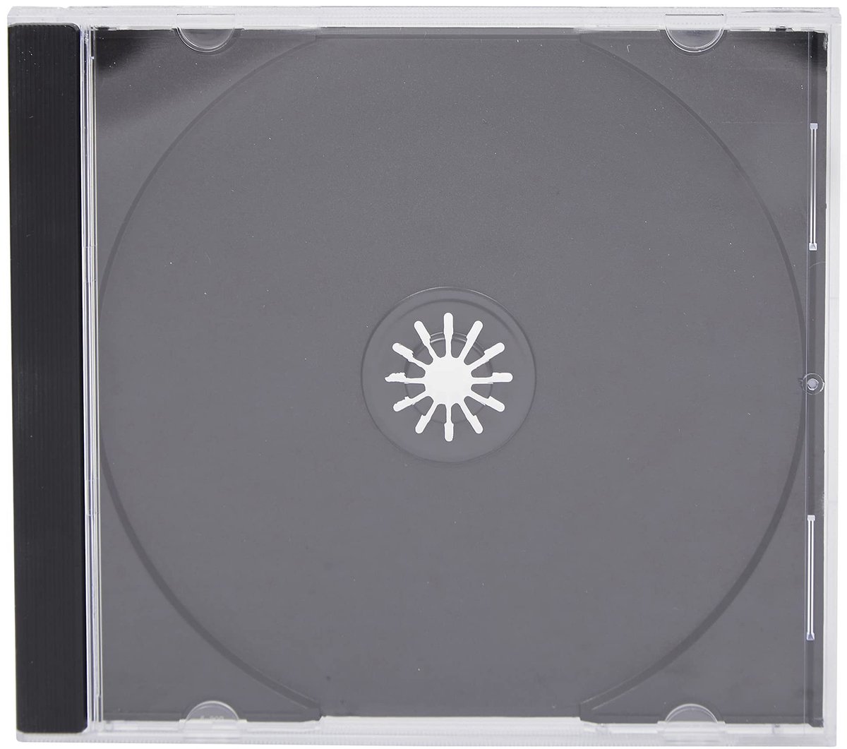 Dailygoods- CD/DVD Hoes 10.4 mm Hoog - Voor 1 Disc - Transparant met Zwarte Inzet - Set van 10 - Verwijderbare Inzet - Schokbestendig - Cd Dvd Hoesjes
