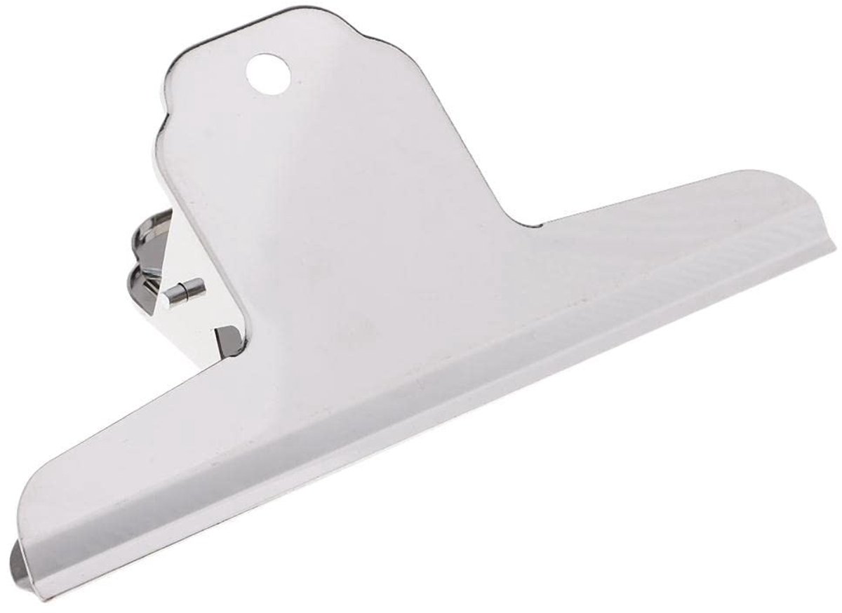 Dailygoods- Scharnierclip Stevig - Roestvrij Staal - 12cm - Paperclip - Kantoorbenodigdheden - Documenten Organiseren - Duurzaam
