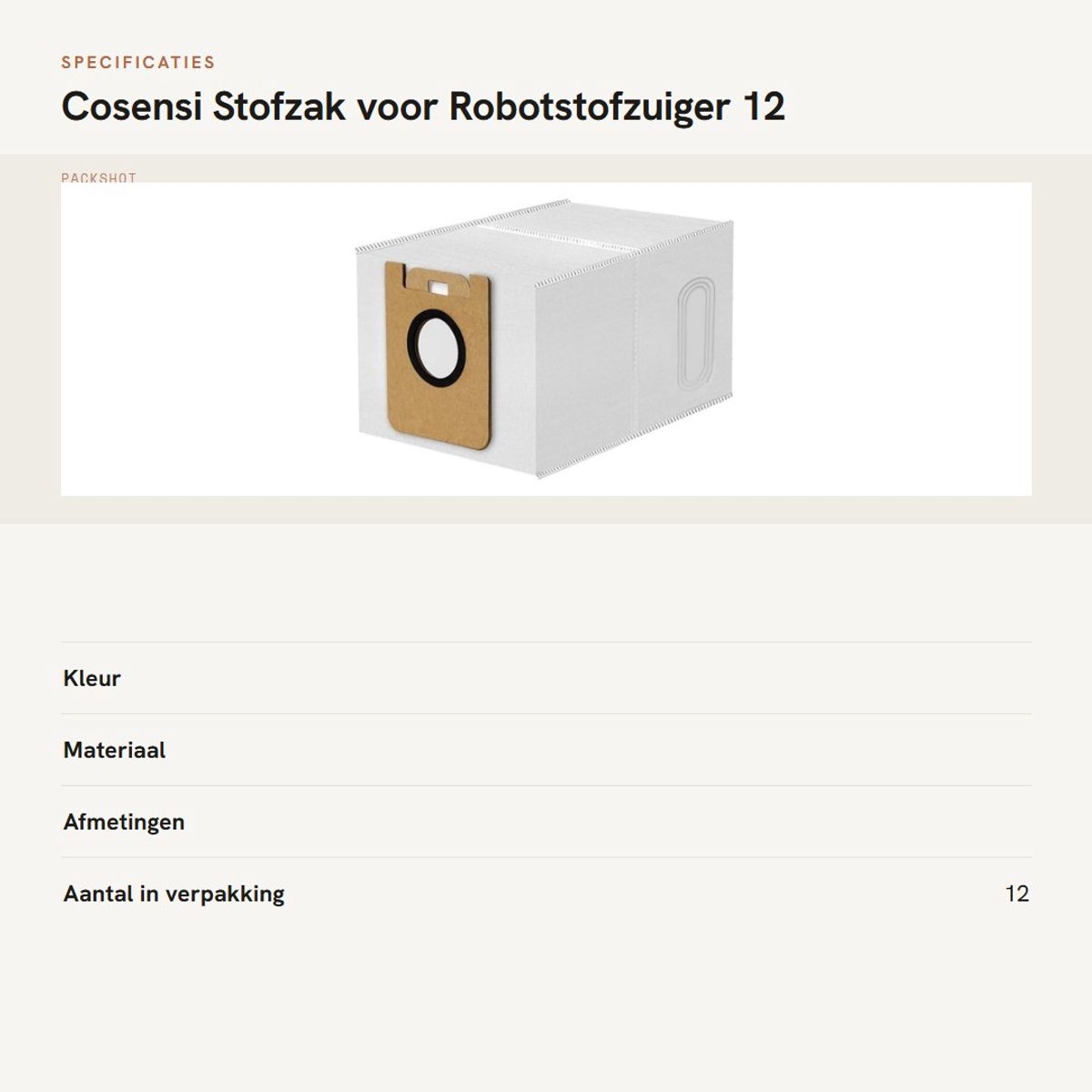 Dailygoods- Stofzak 3L Capaciteit - 12 Stuks - Nylon - Scheurvast - Lekvrij - Compatibel met D10 Plus/D10s Plus/Z10 Pro/L10 Plus - Stofzuigerzak
