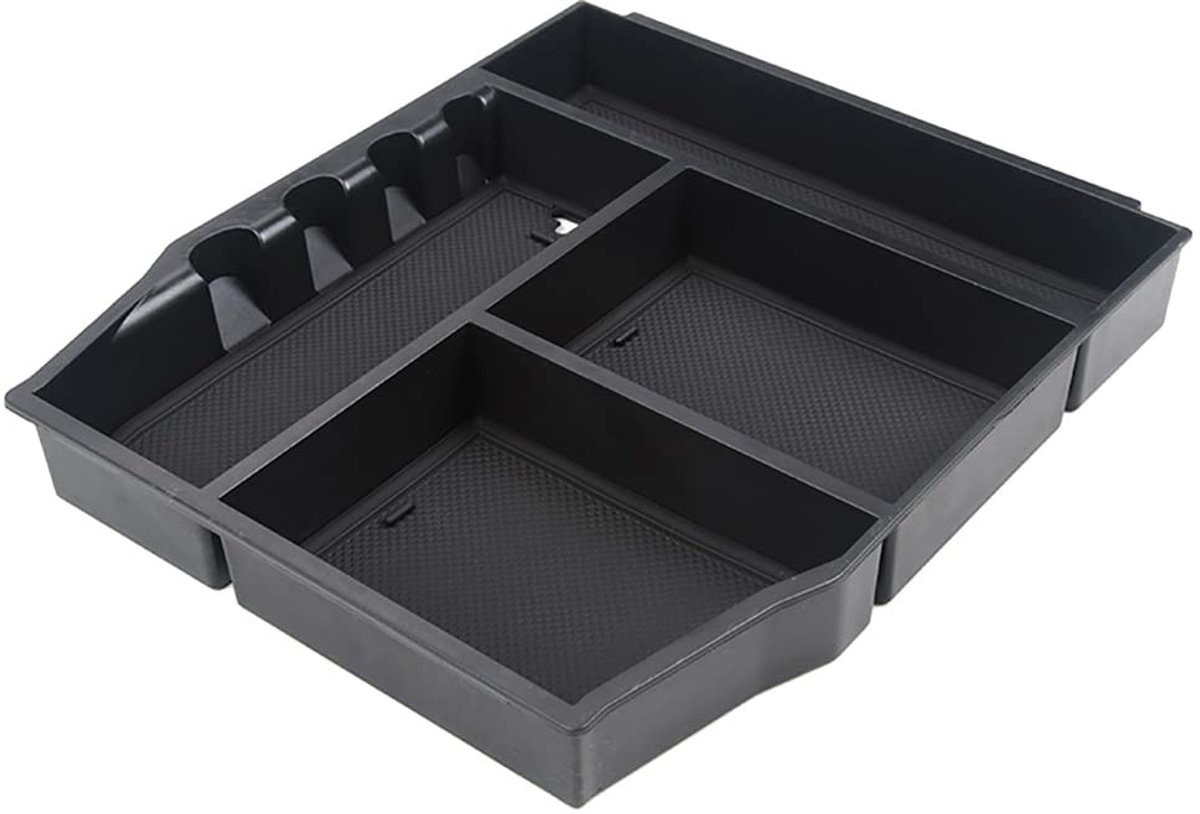 Dailygoods- Middenconsole Organizer - Geschikt voor F0rd F150 2021-2023 - Kunststof - Zwart - Duurzaam - Uitbreiding opslag - Console Organizer