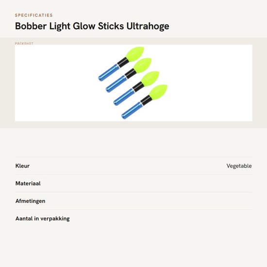Dailygoods - Bobber Light - Glow Sticks - Ultrahoge helderheid - Groente - Nachtvissen - Compact en lichtgewicht - Geschikt voor alle visdobbers - Kle van Dailygoods — afbeelding 3