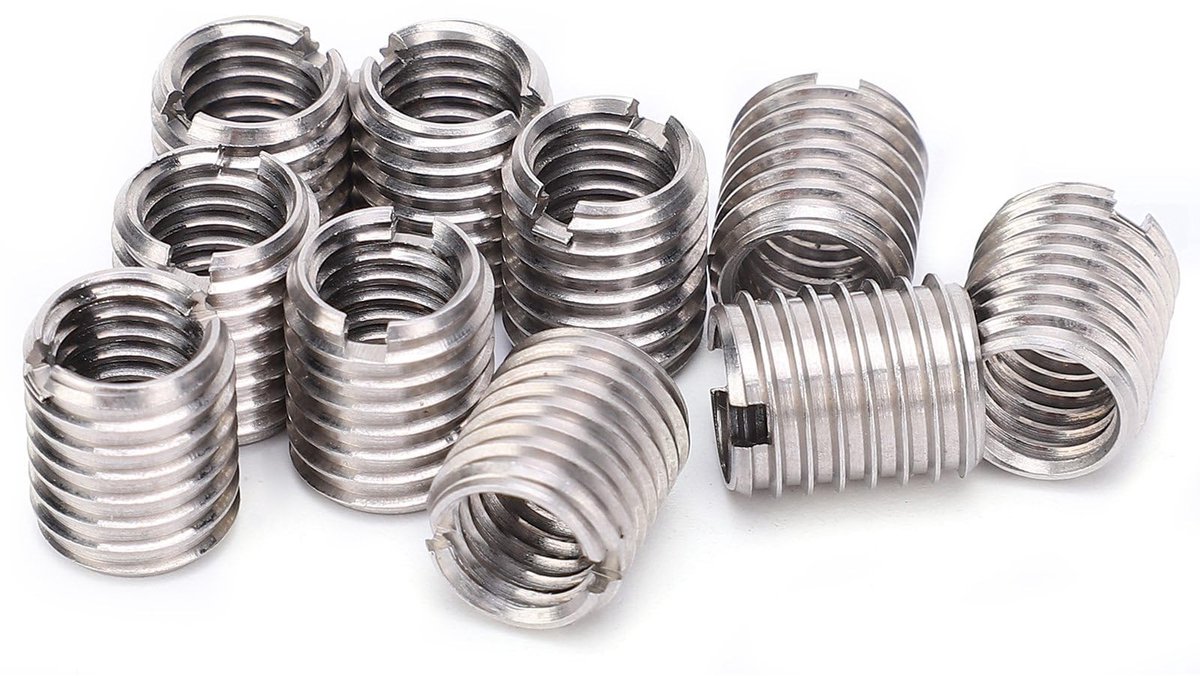 Dailygoods- Draadverkleiner M10 naar M8 - 10 Stuks Inzetmoer - Draadreparatiehuls - Draadmateriaal - D-Busschroef - Roestvrij Staal - Schroefdraadadapter