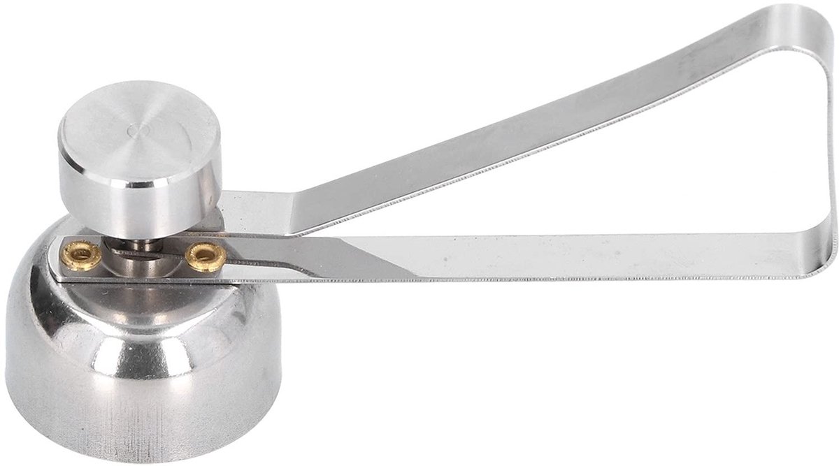 Dailygoods- Eierkraker RVS - Eieropener - Eierschaalverwijderaar - Zilver - 9,5x3,6x3,2cm - Lichtgewicht 57g - Eierscheider