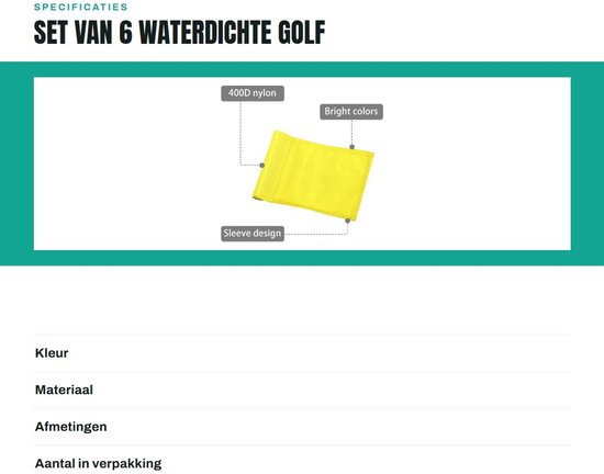 Dailygoods- Golf Vlaggen 6 Stuks - Waterdichte Nylon Vlaggen - Draagbare Golfdoelvlaggen - Indoor/Outdoor Gebruik - Slijtvast en Eenvoudig Schoon te Maken - Doelvlaggen van Dailygoods — afbeelding 3