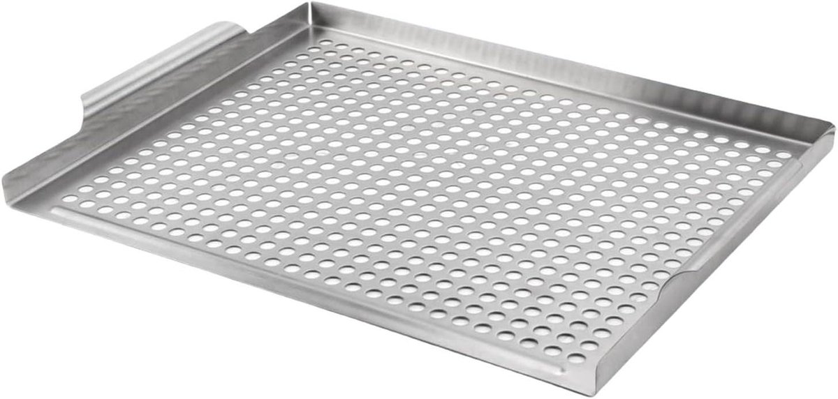 Grill Topper Pan - Barbecue Rooster - Buiten Koken - Drainage Ontwerp - 368 x 2939 x 569 cm - Zilver