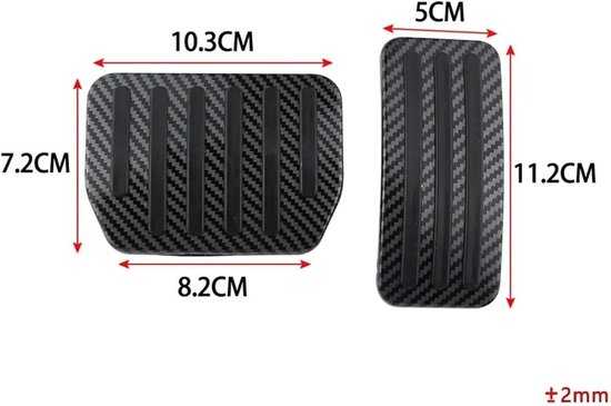 Pedaalhoezen Set - Auto Accessoires - Verbeterde Grip - Antislip Rubber - Voor Model 3 Y - Zwart — afbeelding 3