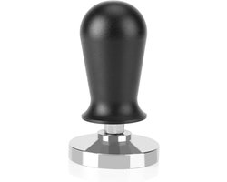 Koffie Stamper - Barista Tool - Perfect Koffie Maken - Vlakke Gladde Basis - 58mm Diameter - Zwart