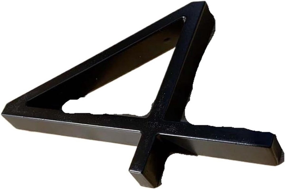 Huisnummer Plaat - Adresbord Letter - Huis Identificatie - Zinklegering Materiaal - 125 mm - Zwart