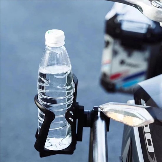 Bidonhouder Motor - Flessenhouder Fiets - Dranken Meenemen - Verstelbare Breedte - 55-78mm Diameter - Zwart — afbeelding 2