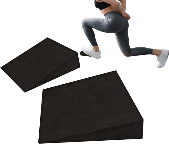 Oefenwig Voeten - Schuin Blok Yoga - Balans Training - EVA Schuim - 15x6x5cm - Grijs — afbeelding 5