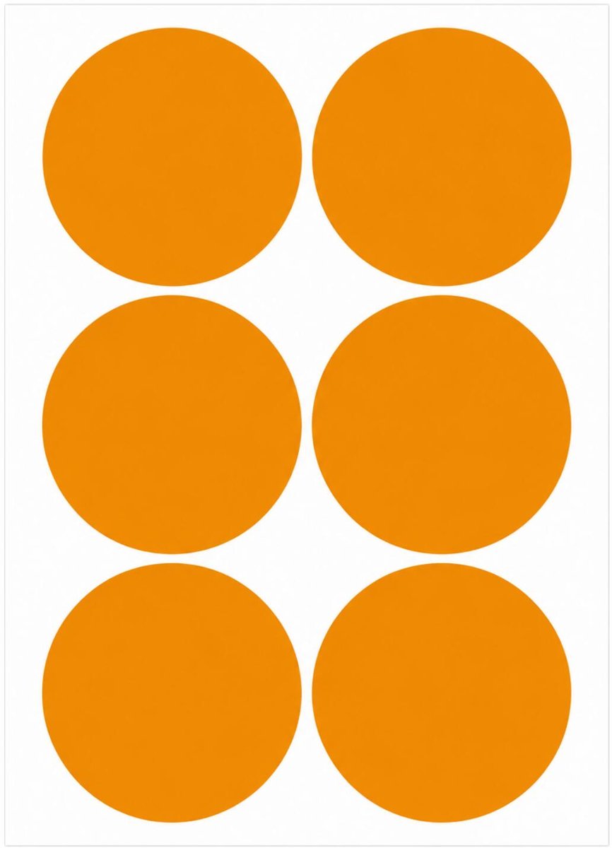 Herma weckpot stickers - oranje - rond - D50 mm - 144x stickers - etiketten - markeren / organiseren