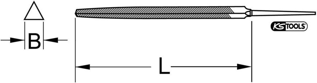 Driehoekvijl - Metaalvijl - Metaal Bewerken - Speciaal gereedschapsstaal - 150 mm - Grijs