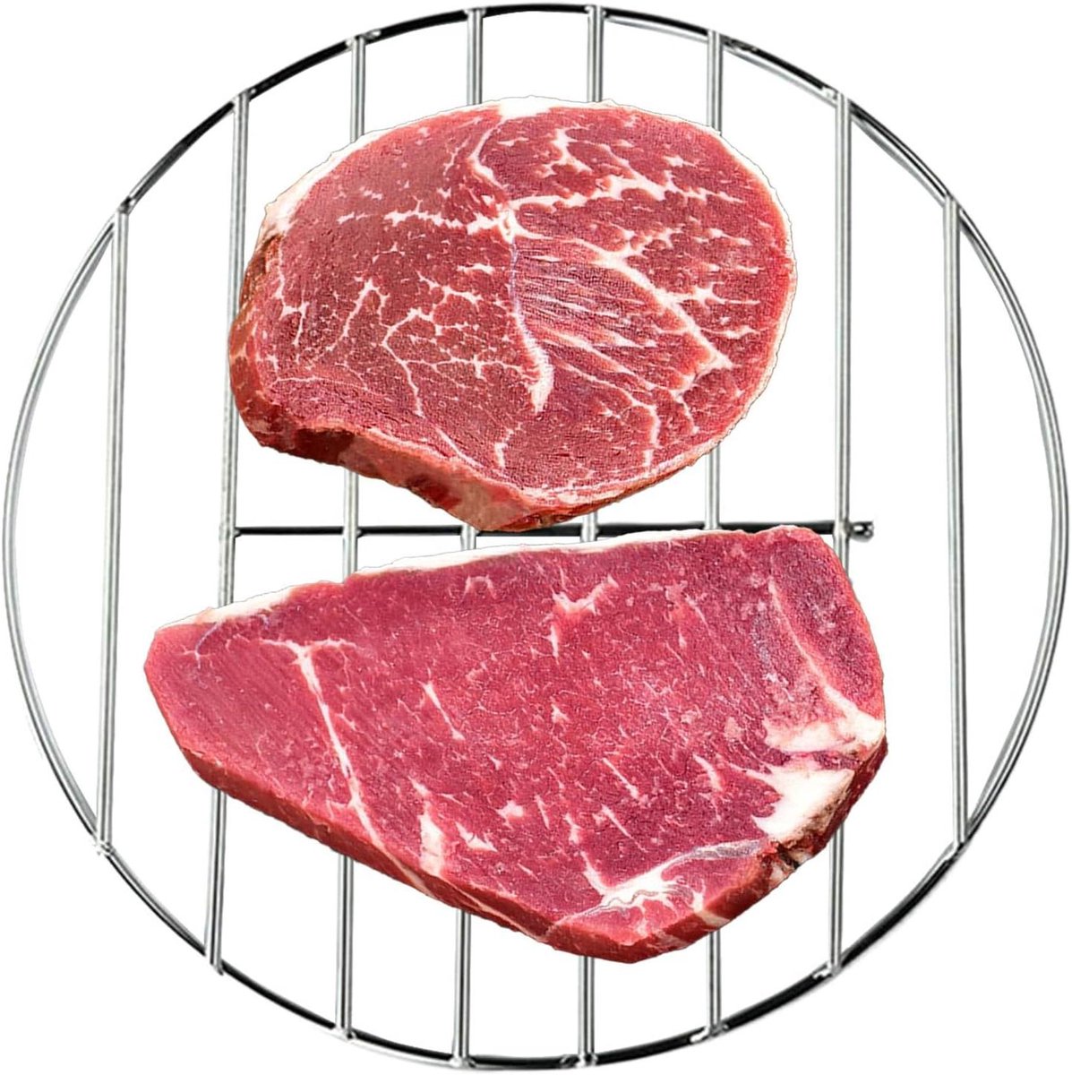 Rond Kookrooster - Ovenrek Bakplaat - Buiten Koken - Gelijkmatige Warmteverdeling - 30 cm - Zilver