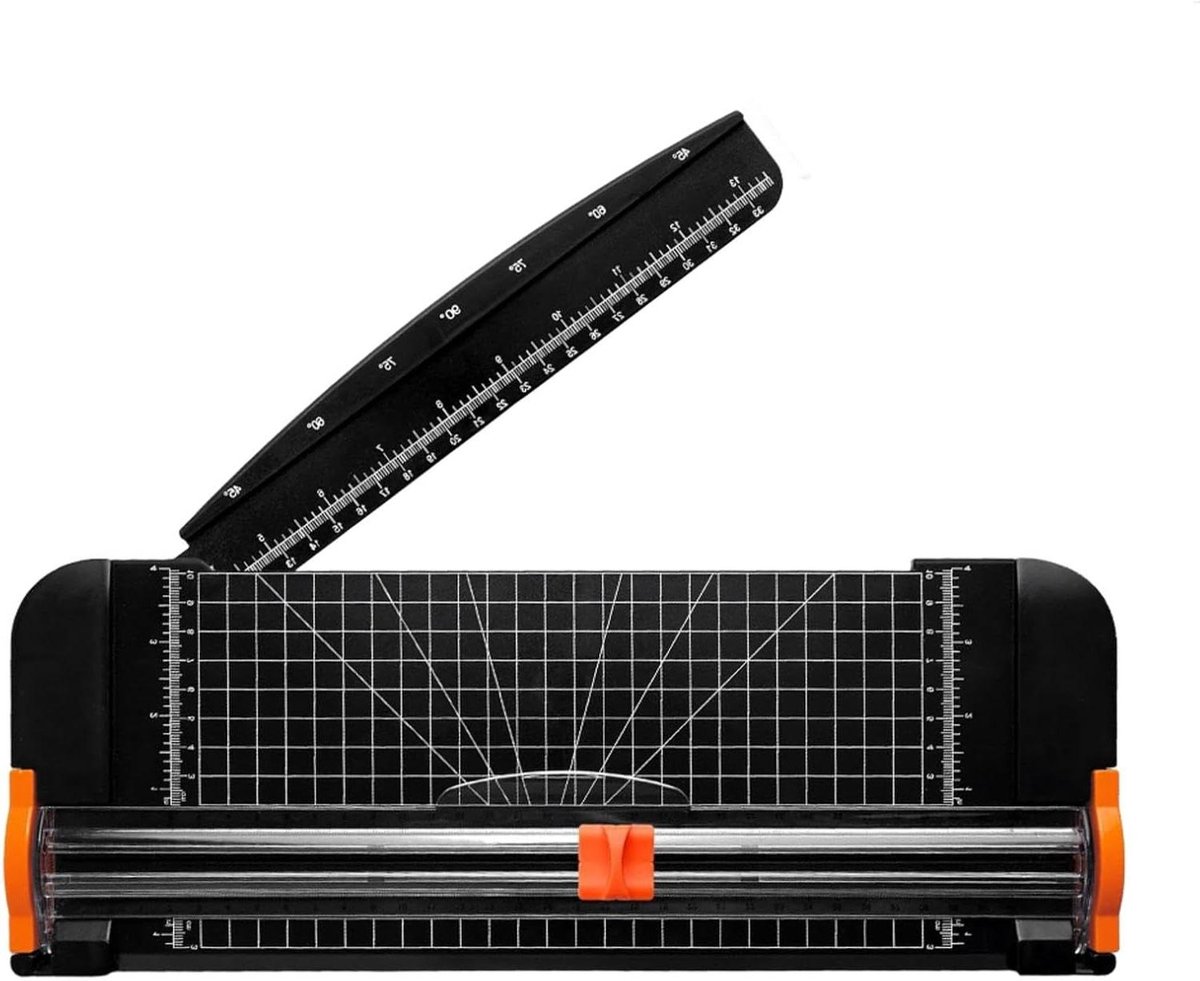 Papier Snijder - Papierknipper Snijapparaat - Hobby Projecten Maken - Precisie Meetplaten - A4 Formaat - Zwart