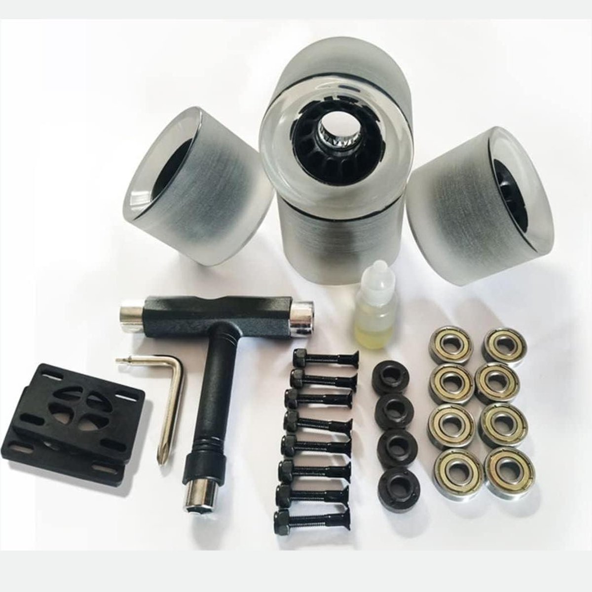 Skateboard Wielen Set Longboard Cruisers Soepel Rijden Met Lichtgevende Details 70mm 80A