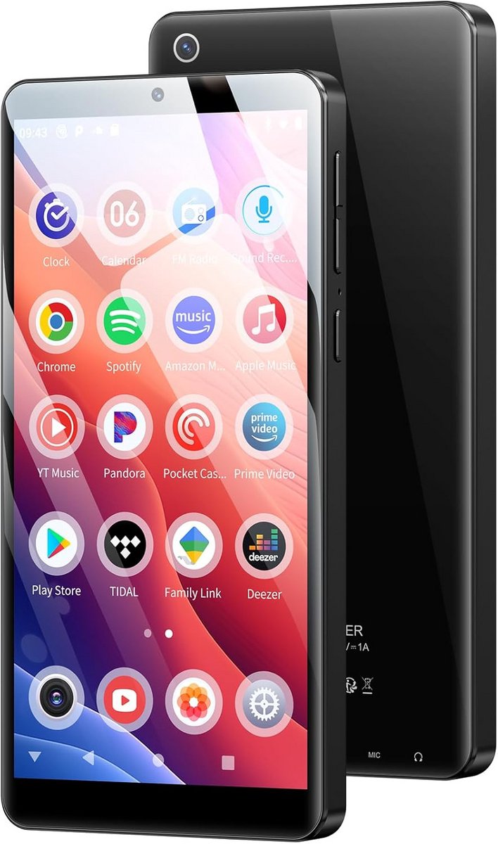 MP3 Speler - Muziekspeler - Muziek Luisteren - Android 13 WiFi - 128GB Opslag - Zwart
