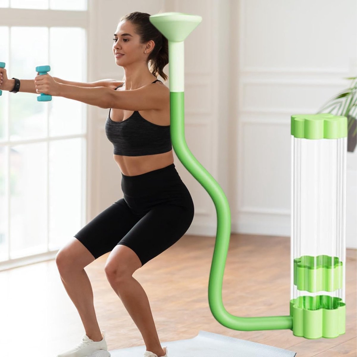 Ademhalingstrainer - Longtrainer - Verbeteren Ademhaling - Compact En Lichtgewicht - 18 cm Lengte - Groen