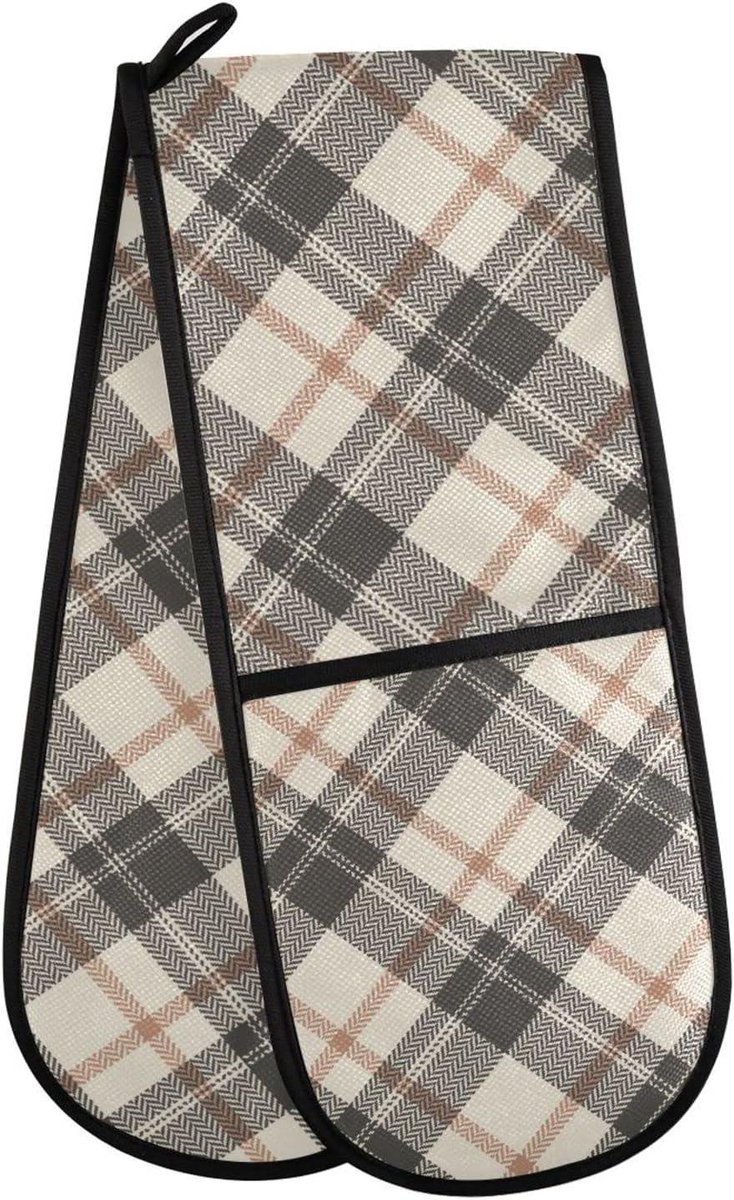 Dubbele Ovenwanten - Keuken Handschoenen - Hete Pannen Hanteren - Extra Lange Bescherming - 35 x 7 Inch