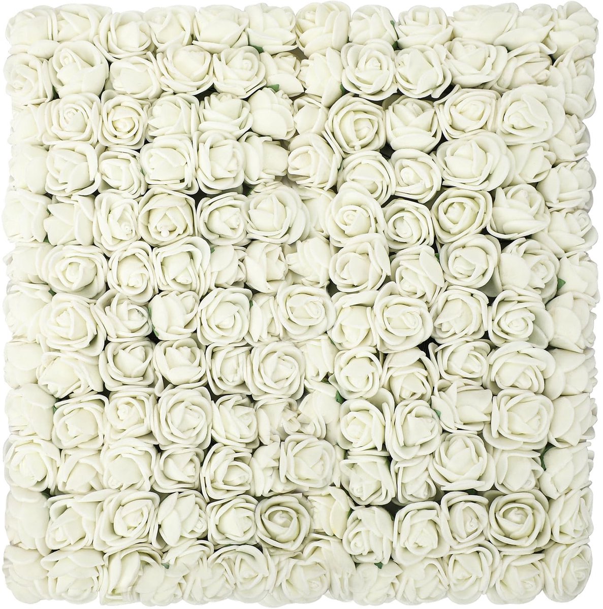 Dailygoods- Kunstmatige Rozen 144 Stuks - Mini Schuimrozen - Doe-Het-Zelf Decoratie - Bruiloft/Festival - Flexibele Draadsteel - 1,5 x 2,5 cm - Neprozen