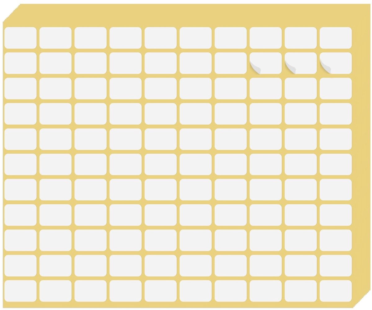 Dailygoods- Etiketten 1485 stuks - Witte Zelfklevende Etiketten - Beschrijfbare Prijskaartjes - Rechthoekige Stickers - 13 x 19 mm - Hoogwaardig Papier - Labels