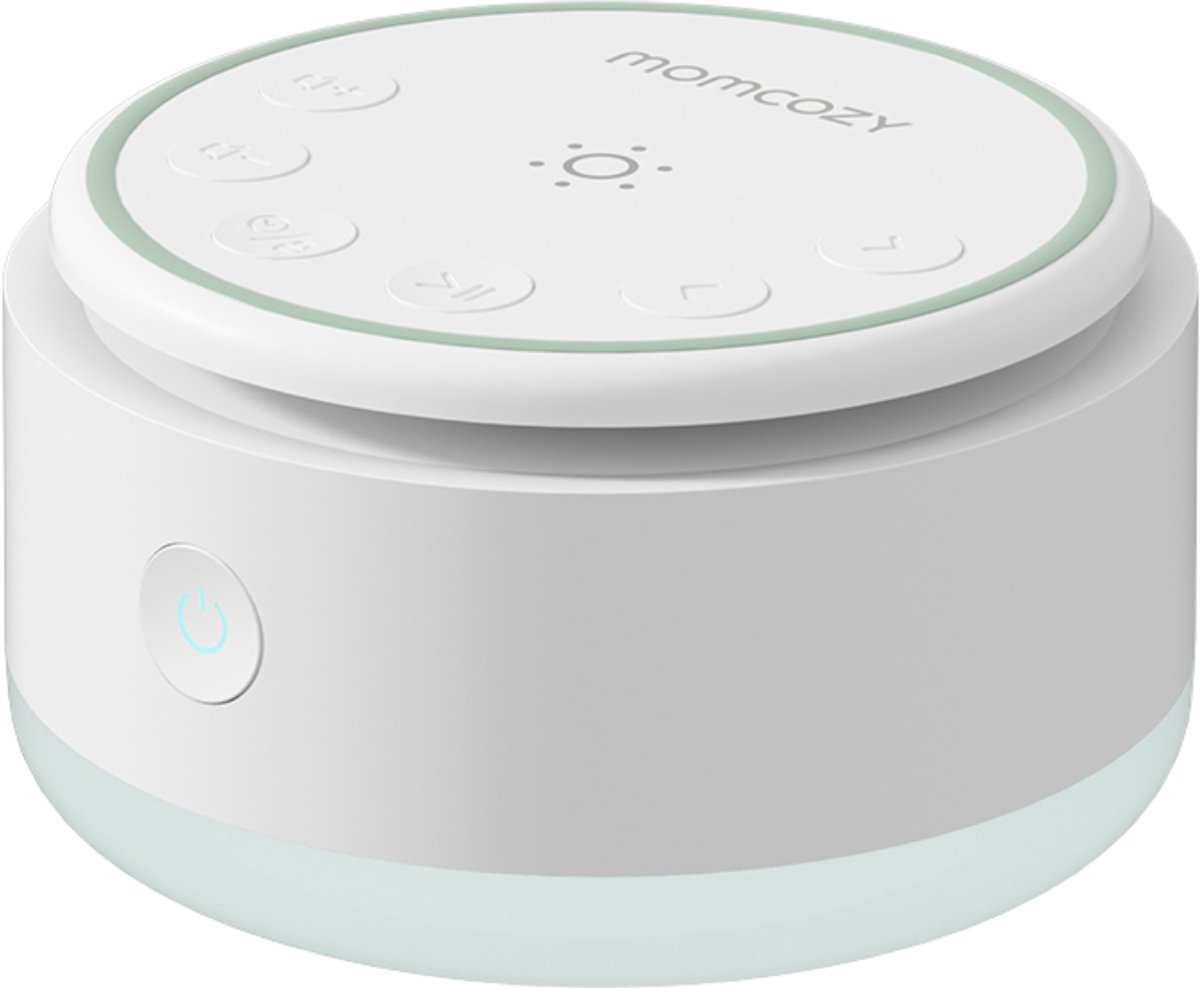 Momcozy Portable Baby Sound Machine – Draagbare White Noise Slaapmachine met 20 geluiden - Verlichting - Oplaadbaar en Lange Batterijduur