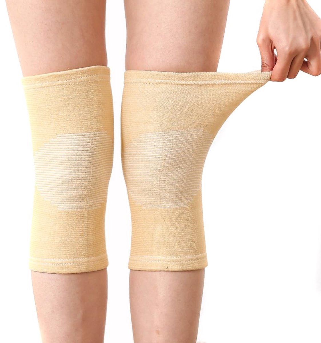 Dailygoods- Kniebeschermers Siliconen - Unisex - Ondersteuning voor Buitensporten - Volleybal/Basketbal/Dansen - Geschikt voor Beenomtrek 36-42cm - 1 Paar - Kniebrace