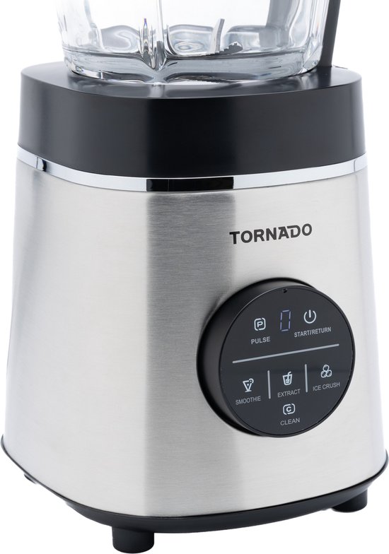 Tornado Power Blender - 1400W, 1.75L Glazen Kan, RVS Behuizing van Merkloos — afbeelding 3