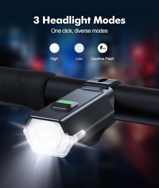 Fietslichten Set - Verlichting Fiets - Veilig Fietsen - Zijwaarts Zichtbaar - 2 Delig - Zwart — afbeelding 3