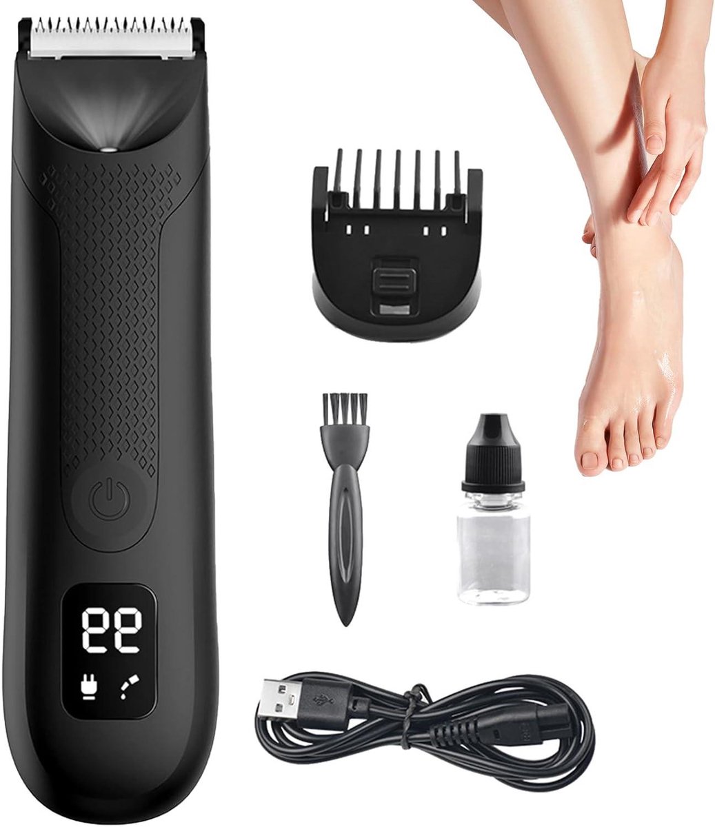 Baardtrimmer Elektrisch - Haarscheerapparaat Mannen - Persoonlijke Verzorging - Verstelbare Lengte - 4 Lengte Beschermers - Zwart