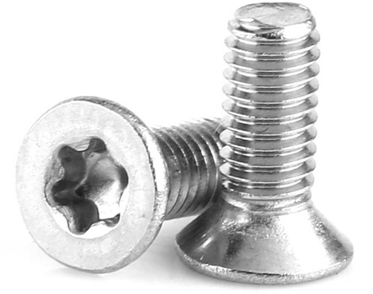 Dailygoods- Sterschroeven Verzonken Platte Kop - Verpakking van 50 Stuks - 7 Lengtes van 6 mm tot 30 mm - Geschikt voor Diverse Toepassingen - Steraandrijving - Duurzaam Staal - Schroeven