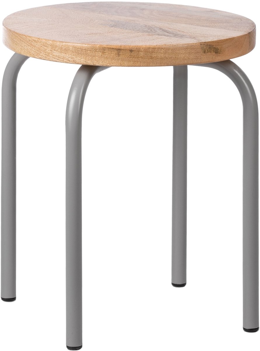 KidsDepot Circle Kruk (Set Van 2) - Grey
