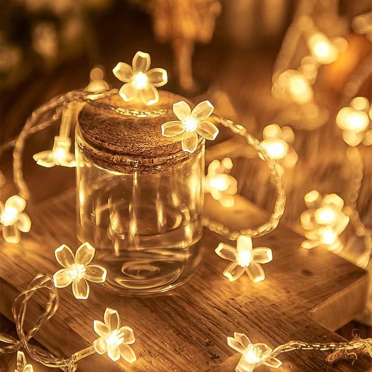 Dailygoods - Lichtsnoer met Bloemen 3 m en 20 LEDs