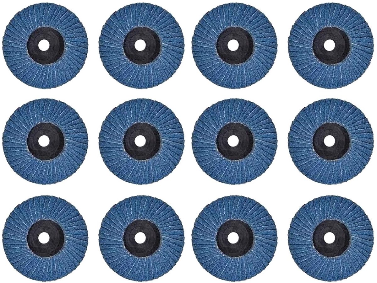 Dailygoods - Dailygoody - Slat Discs - Schuurdiscs - Ideaal voor metaal en hout - 75 mm - Medium Grit - Perfect voor slijpen en schuren - Set van 12