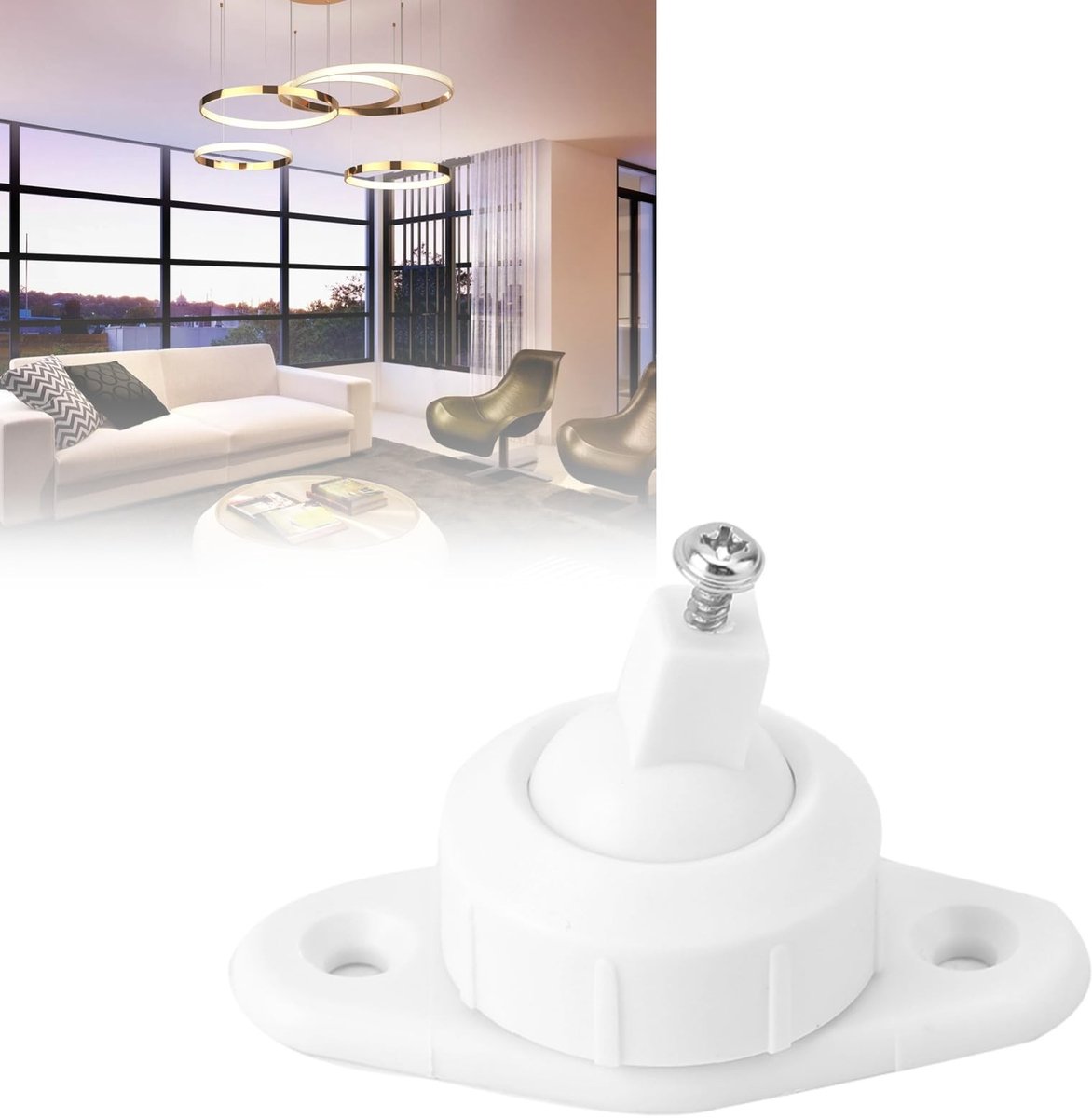 Cosensi - Dailygoody - Alarm Houder - Universele Beenhouder - Betrouwbaar en Duurzaam - Wit - Bewegingsalarm - Montage van Detectoren - Geschikt voor Wandmo...