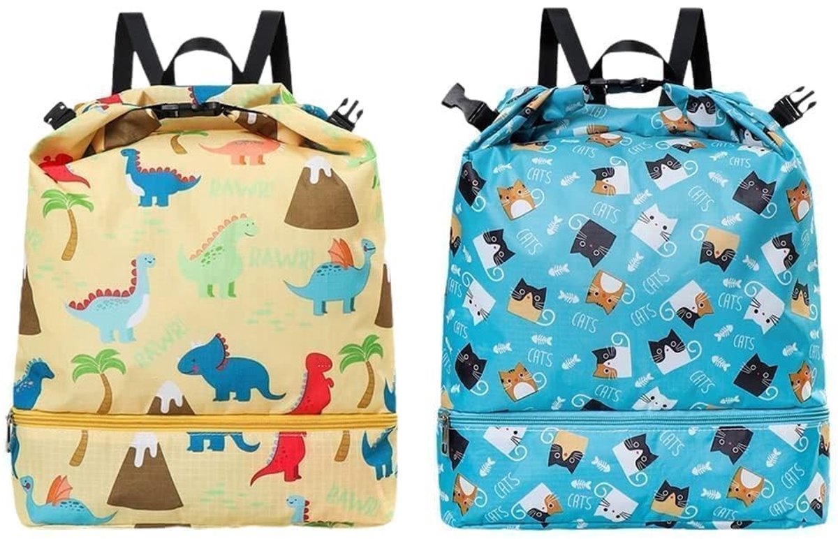 Cosensi - Dailygoods - Kinderen Zwemtas met Gescheiden Compartiment voor Nat en Droog