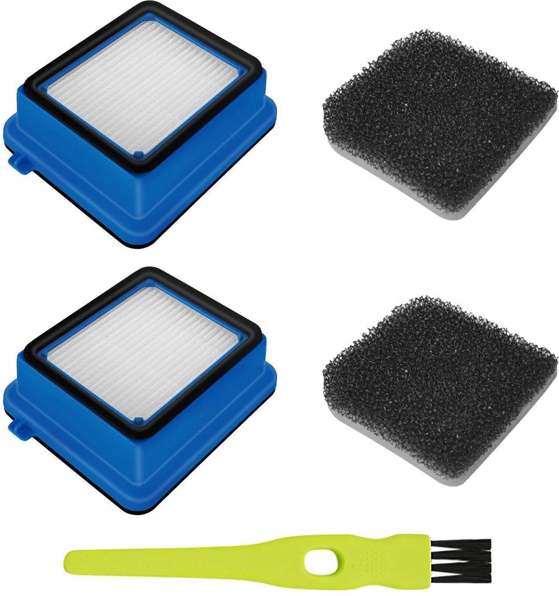 Dailygoods - Stofzuigerfilter Set met 2 Filters en 1 Reinigingsborstel