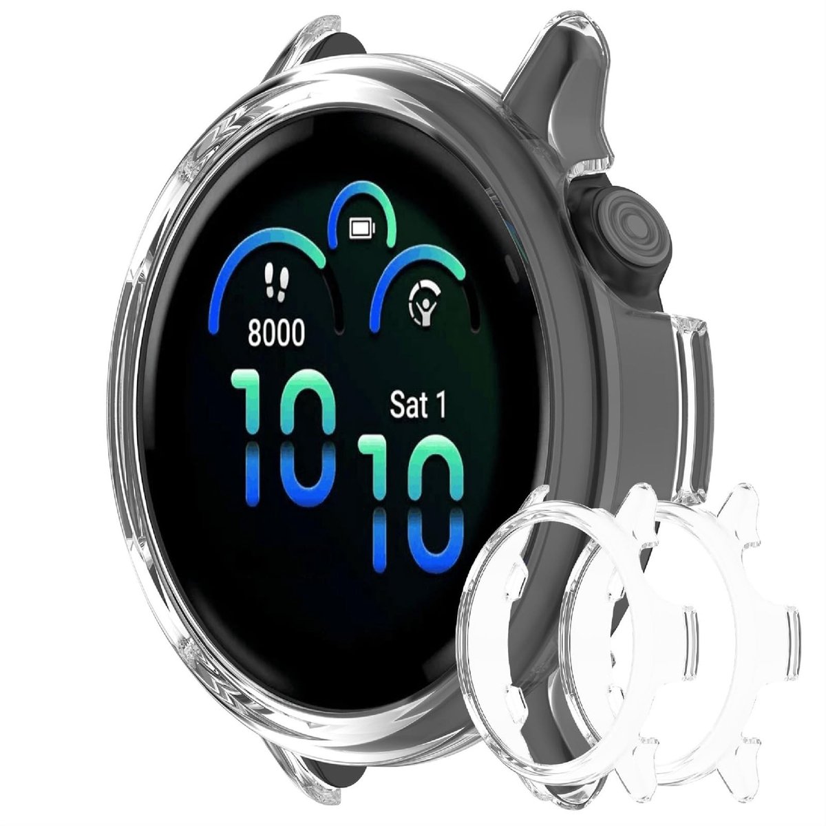 Dailygoods - Set van 2 Transparante Hoesjes voor Garmin Vivoactive 6